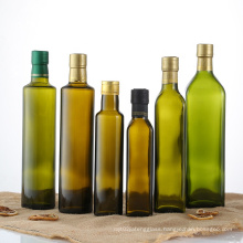 Cylinder wholesale 250ml 500ml 750ml green brown glass bottle for olive oil in stock